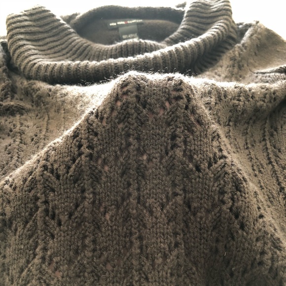 Soft Brown Cowl Neck Sweater - Picture 3 of 4